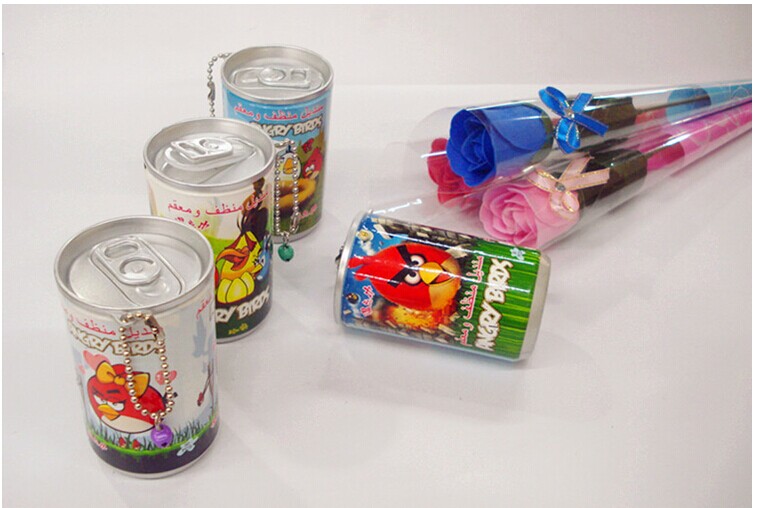 2015年新款迷你可乐罐湿巾粉红猪小妹，热播动画系列产品图