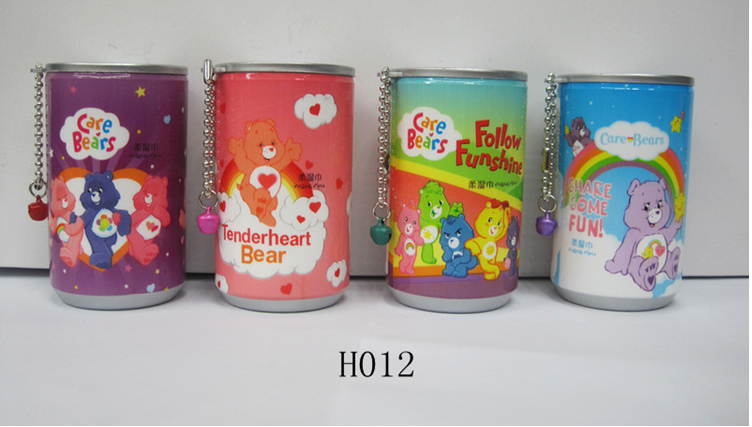 2015年新款迷你可乐罐湿巾粉红猪小妹，热播动画系列