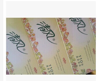 Qingfeng B343 pull-out Facial Tissues 110 pull-out box Facial Tissues, Light Fragrance Type details Picture