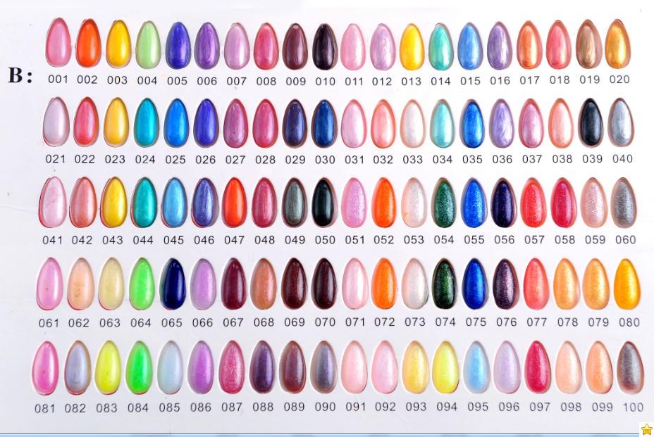 Bodan Cosmetics Nail Art Color Card Nail Polish Gel Color Oil Gel