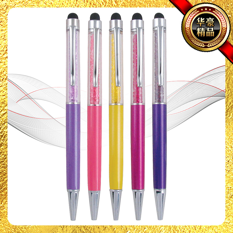 Customized capacitive water diamond pens, crystal pens, water pens, business gift pens and exquisite advertising gifts from the manufacturer Specification image