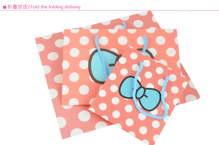 Korean Foundation Blue Bow Gift Bag Paper Bag High-Grade Wedding Gift Bag Gift Bag Clothing Bag Tote Bag details Picture