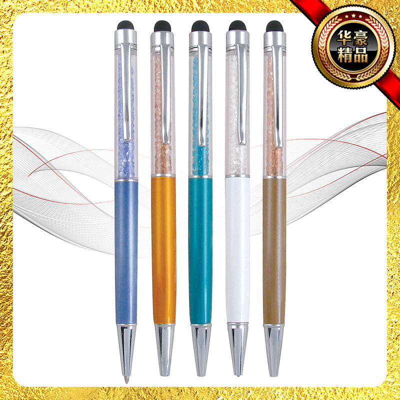 Customized capacitive water diamond pens, crystal pens, water pens, business gift pens and exquisite advertising gifts from the manufacturer