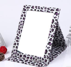 High-End Pu Folding Mirror Desktop Mirror Fashion Medium Vanity Mirror Welcome To Buy Specification drawing