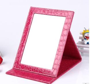 High-End Pu Folding Mirror Desktop Mirror Fashion Medium Vanity Mirror Welcome To Buy Application Scenario