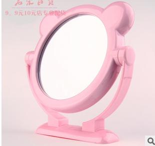 Cartoon Desk Mirror Double-Sided Cat Head Shake Makeup Mirror Wholesale Specification drawing