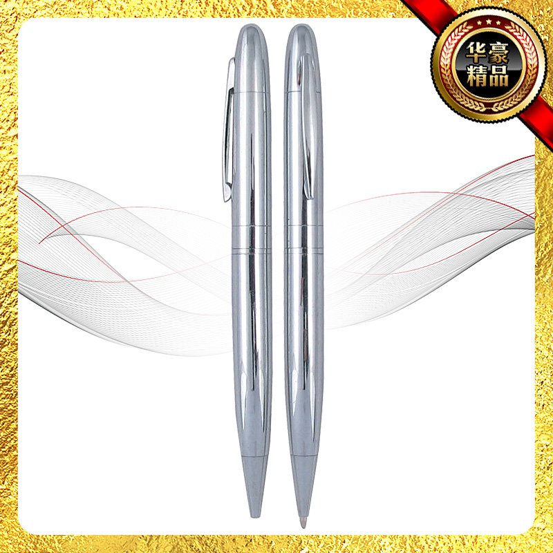 【厂家直供】金属按动圆珠笔可印LOGO宝珠笔 金属圆珠笔秒杀