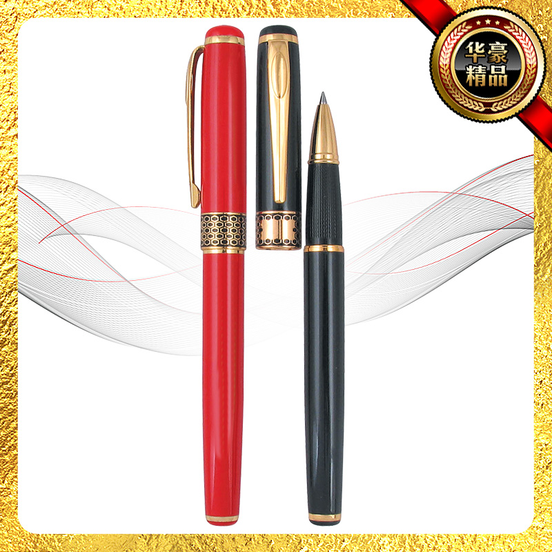 Huahao Factory direct sales of high-end metal signature pens, high-end metal ballpoint pens, and twisting ballpoint pens Specification image