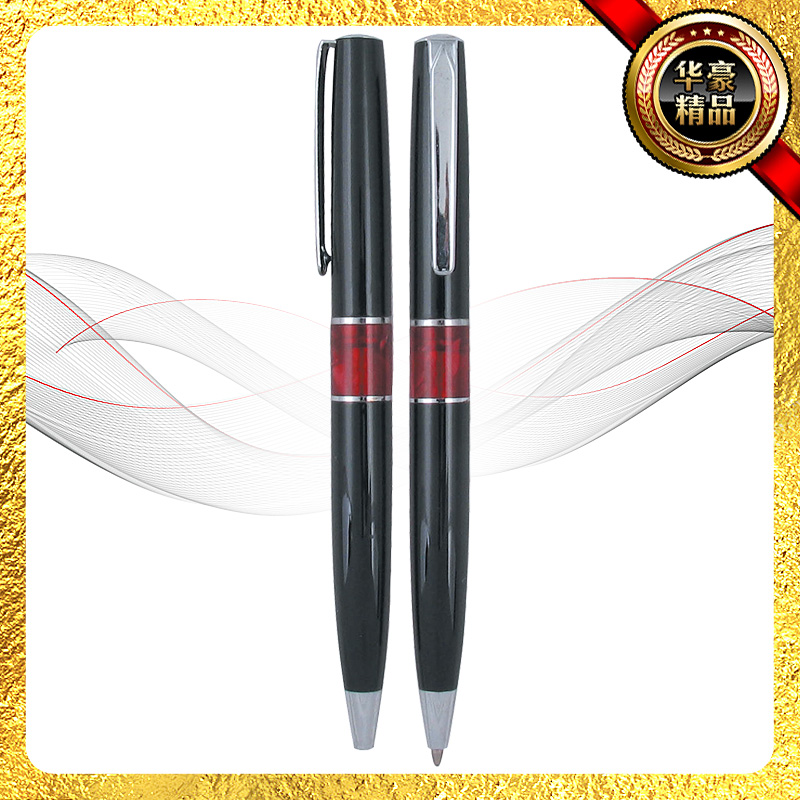 Direct-sale high-end metal ballpoint pens, press ballpoint pens, business gift pens, can be made with logos details Picture