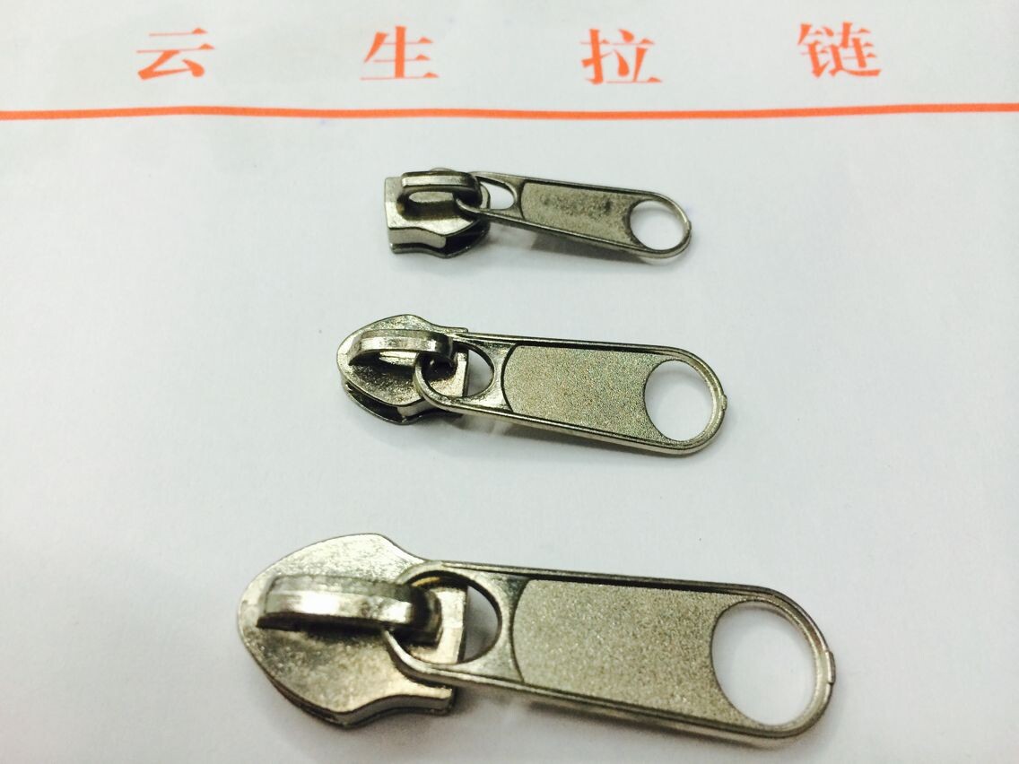 No. 8 nylon electric white long plate head luggage pull TAB, clothing pull TAB slider