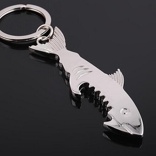 Big Shark Keychain Bottle Opener Keychain Metal Keychain Alloy Keychain Specification drawing