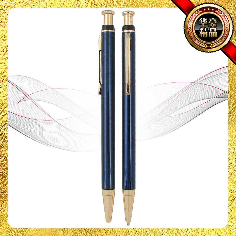Manufacturers direct sales of metal ballpoint pen Press the ballpoint pen Metal pen can do LOGO promotion ballpoint pen thumbnail