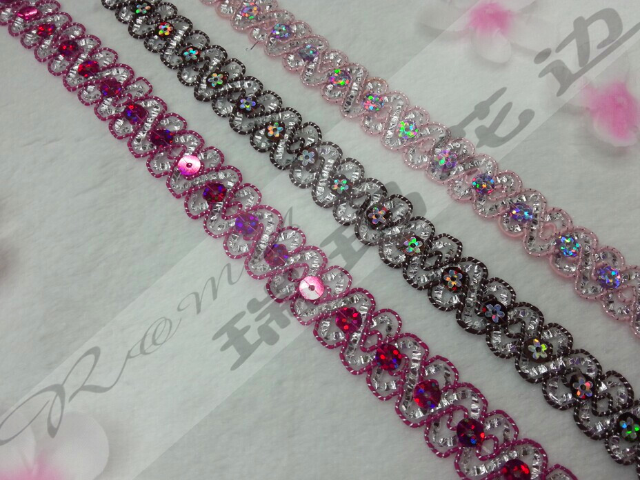 Decorative band auxiliary material lace polyester lace