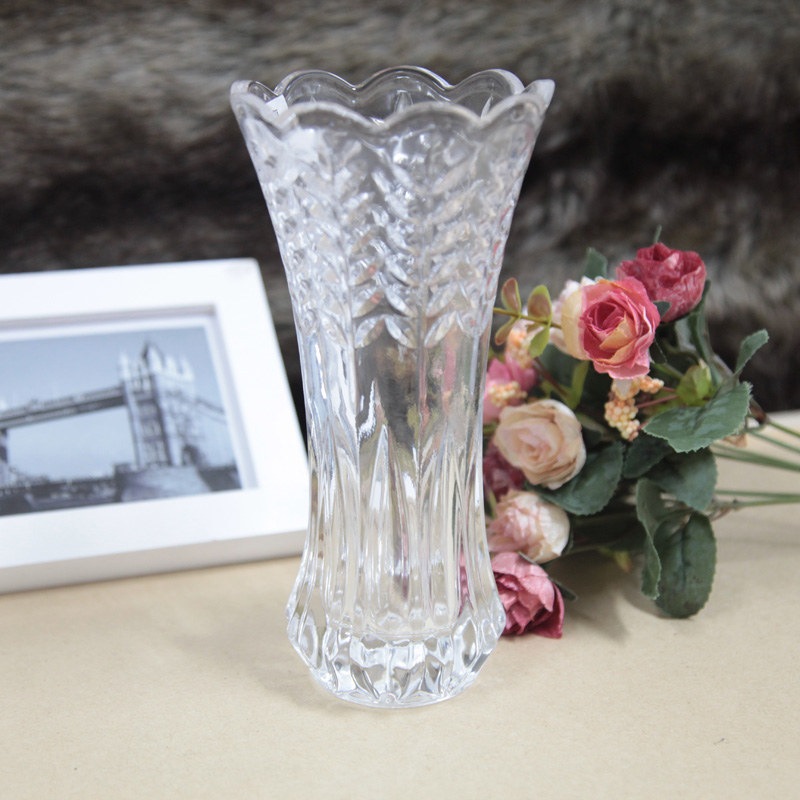 玻璃花瓶透明富贵竹百合水培花器水晶摆件花器花瓶200-麦穗