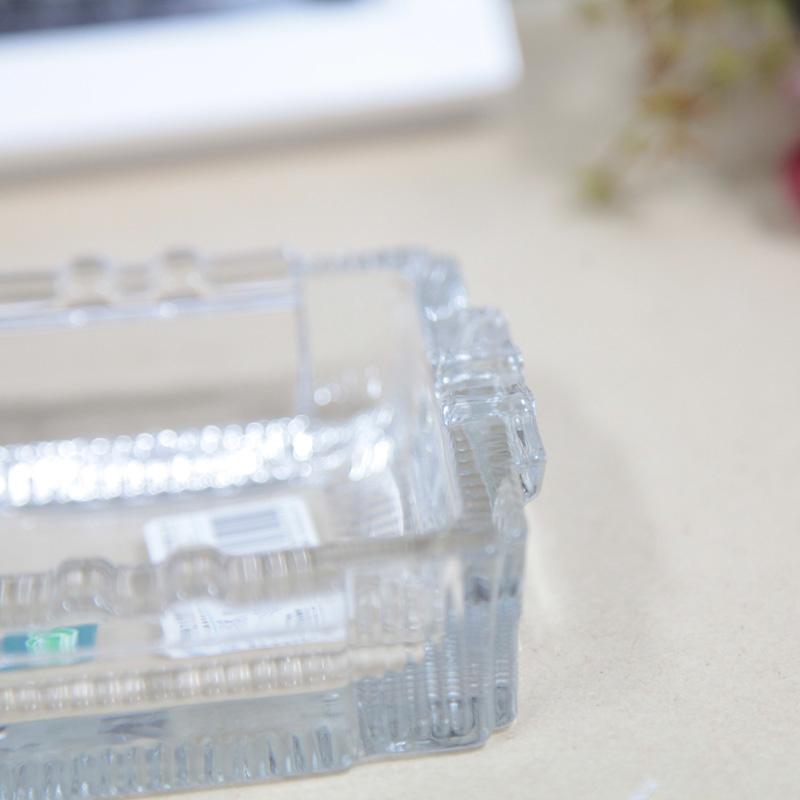 水晶透明玻璃烟灰缸创意个性时尚欧式透明烟缸YG1078-3产品图