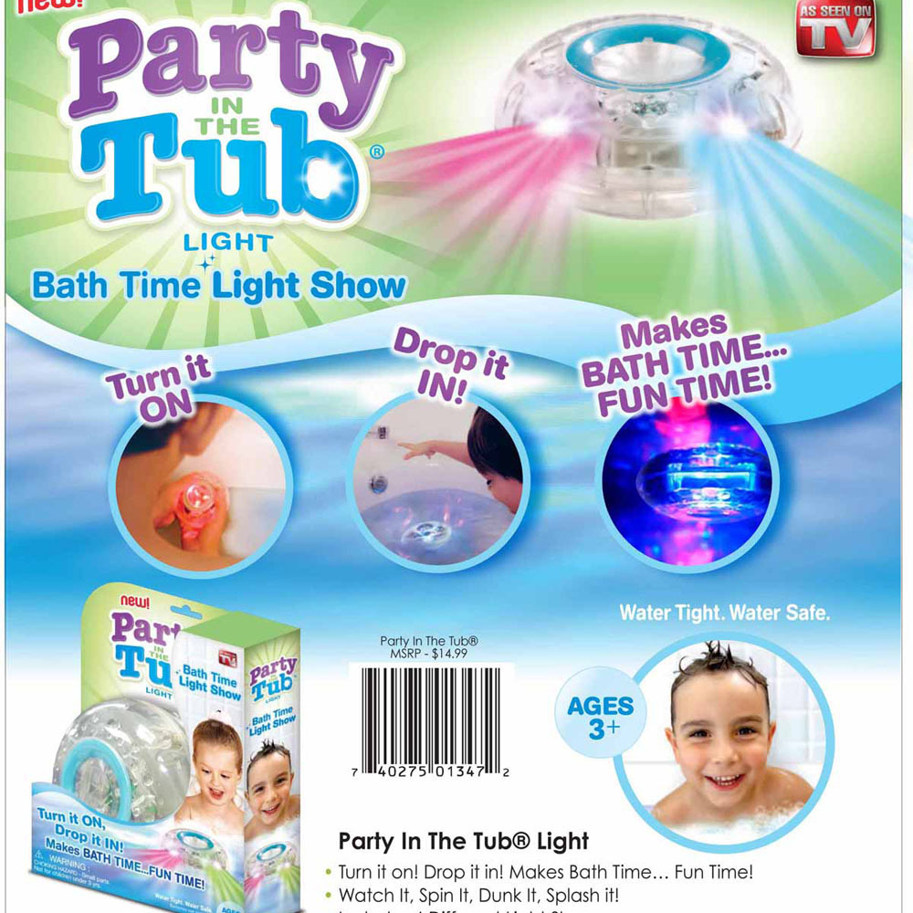 Party in the Tub Children's toy light Waterproof glowing bathtub light
