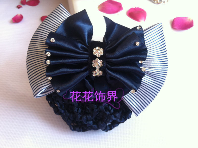 日韩版职业头花护士发网空姐发夹网花移动头饰批发产品图