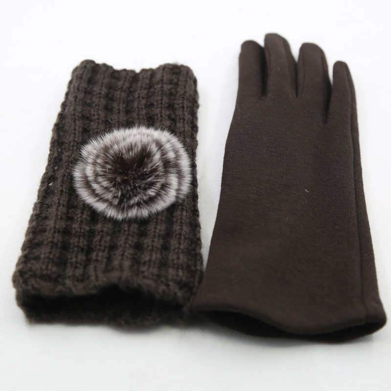 Women's Warm Gloves Detail Display-Split Five Fingers Design