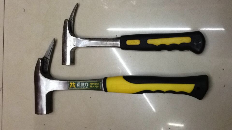专业连体地质锤 连体独角锤 逃生安全铁锤 榔头工具
