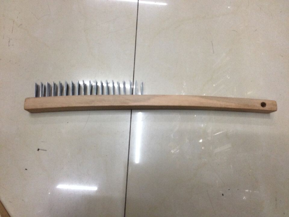 木柄钢丝刷 欧式钢丝刷 清洁刷 4排钢丝刷