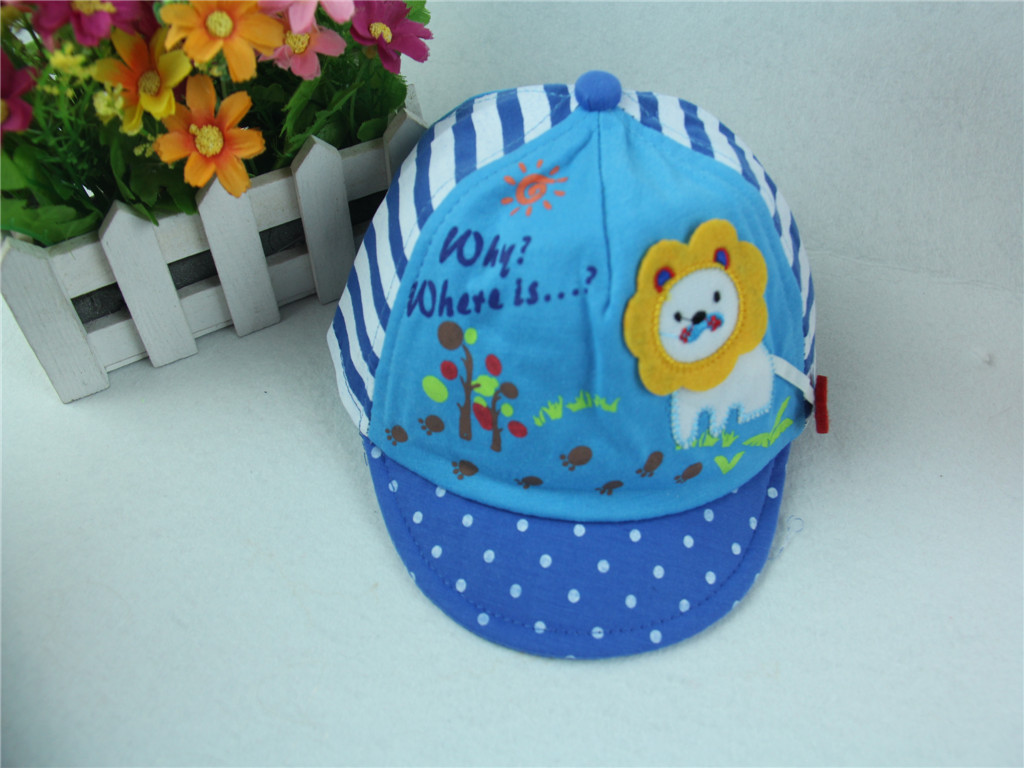 Lion cub in cap baby cap child cap