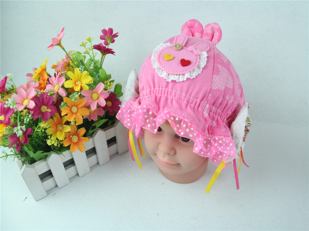 Bunny lace wreath hat baby hat child hat