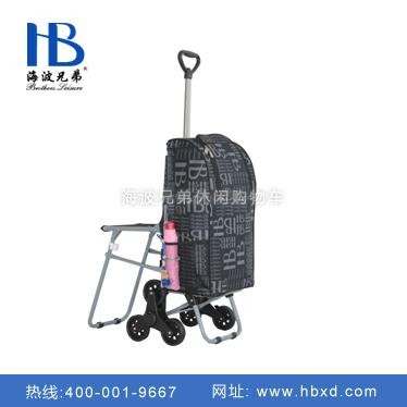 精品牢固伸缩带座椅冰包购物车中老年人购物车爬楼购物车