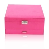 guanya's new velvet large-capacity jewelry box, velvet jewelry box and eyeglass case details Picture