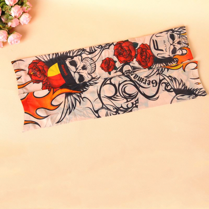 外贸纹身袖套热转移仿真刺青袖套防晒纹身护袖批发