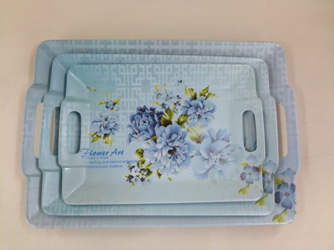 Melamine tray, Melamine melamine imitation porcelain tableware, frosted tray manufacturer wholesale quality guaranteed sh details Picture