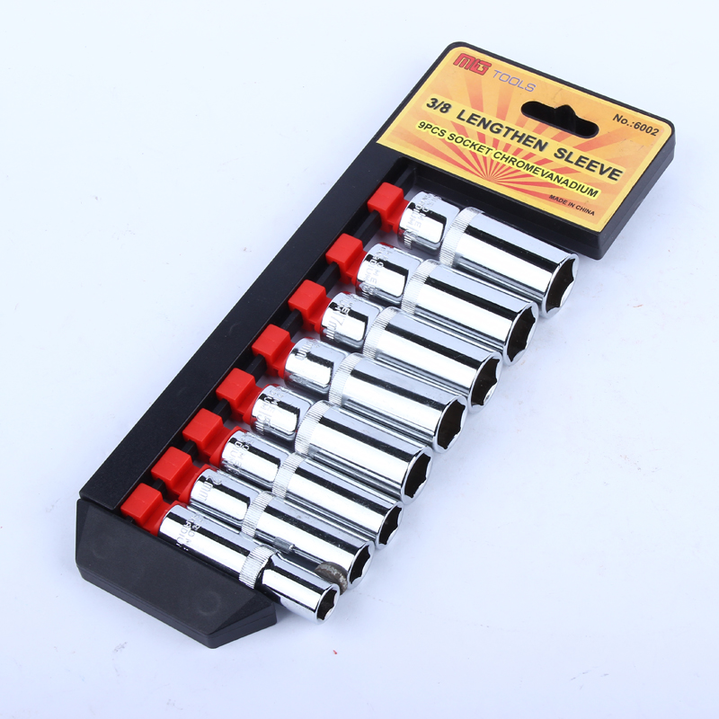 8件套加长套筒组套3/8中飞匹配socket set 塑架