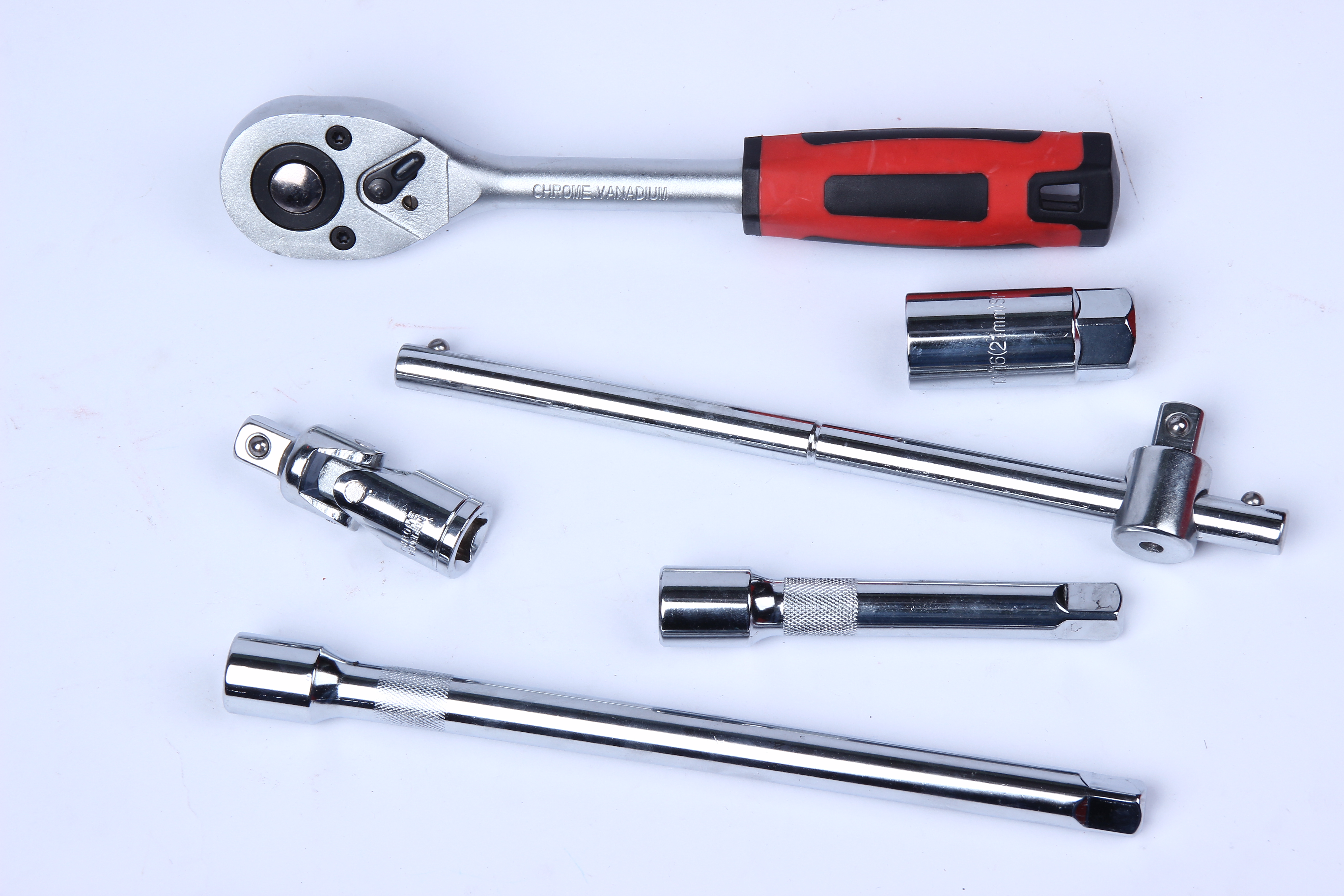 铬钒钢24件套汽车套筒五金工具组合汽修机修扳手组套修理套装产品图