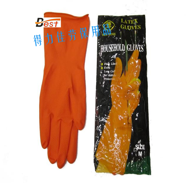 40G乳胶手套家用手套家务手套洗碗手套细节图