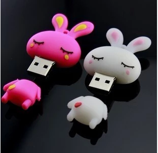 Usb flash drive 16g genuino dibujos animados creative flash drive lindo lindo conejo regalo de personalidad para las niñas puede personalizar usb flash drive details Picture