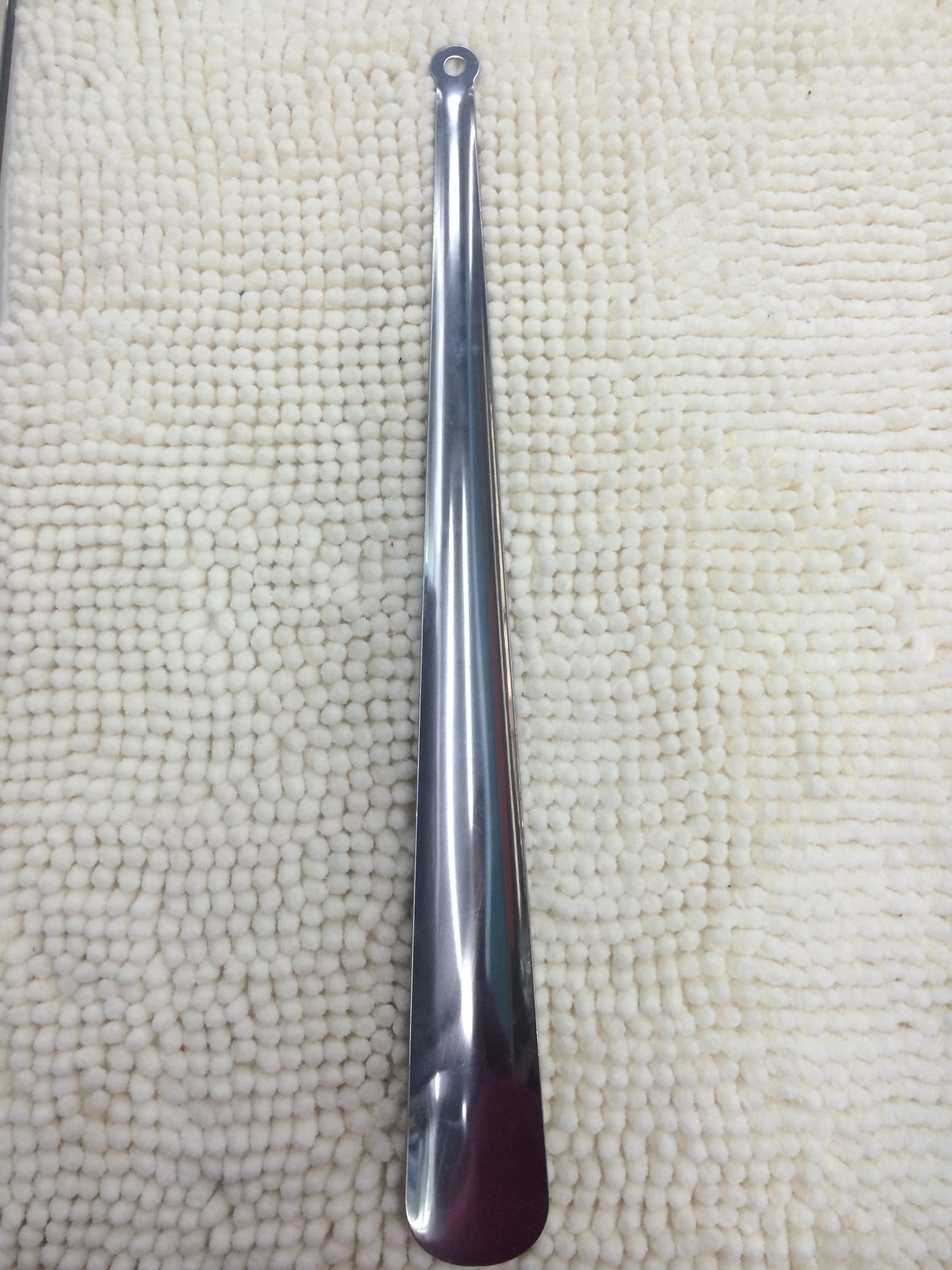 45CM不锈钢鞋拔，不锈钢材质、辅助穿鞋工具、金属鞋抽、耐用