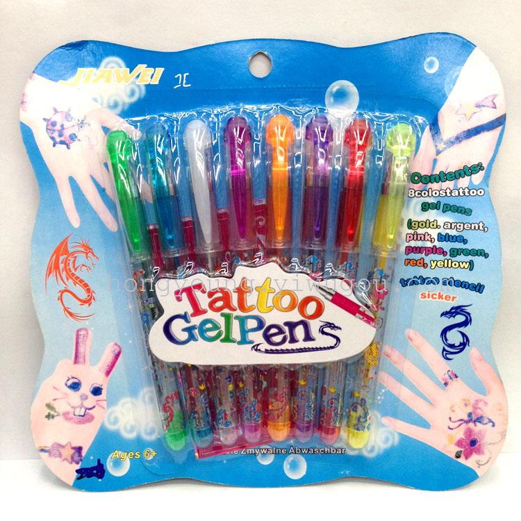 TATTOO PENS: 8-color flash PENS TATTOO GEL PENS