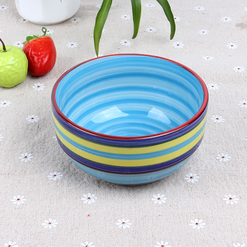 Rainbow Bowl Set Photo Shows Colorful Glazed Shine