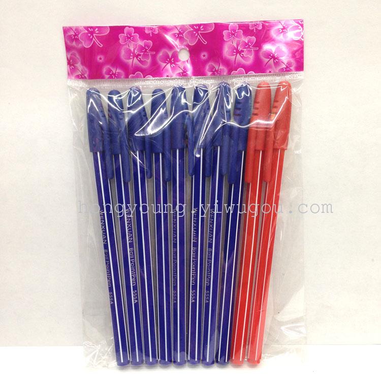 Simple ballpoint pen 555, 10 OPP bags, 6 and 5, mixed in any quantity
