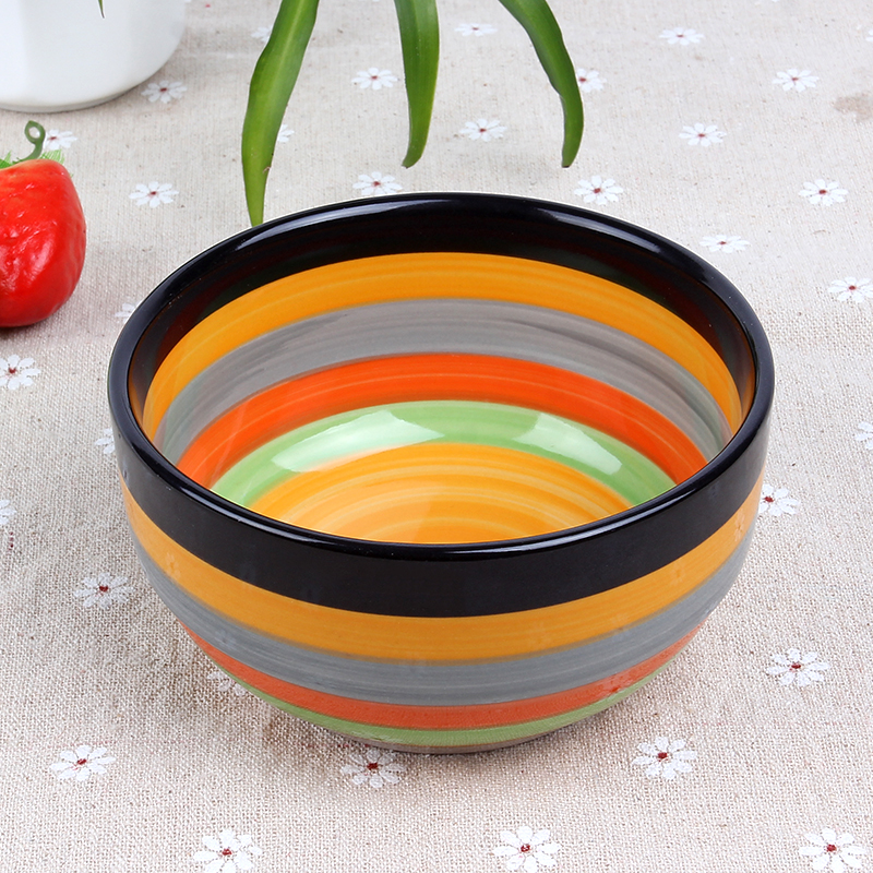 The combination of environmental protection logo and ceramic bowl symbolizes the brand's environmental protection concept