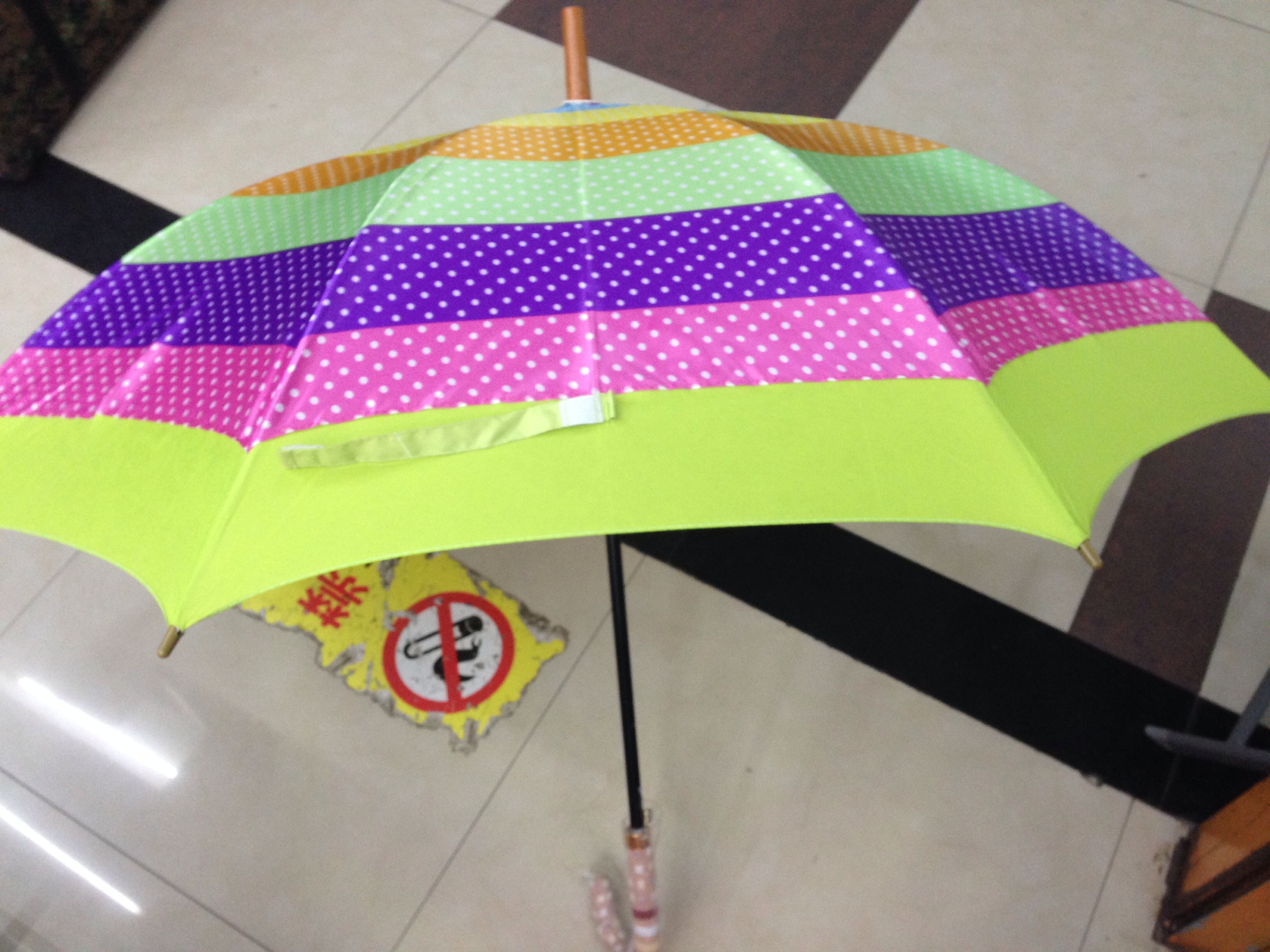 Colorful waterproof straight-pole umbrella