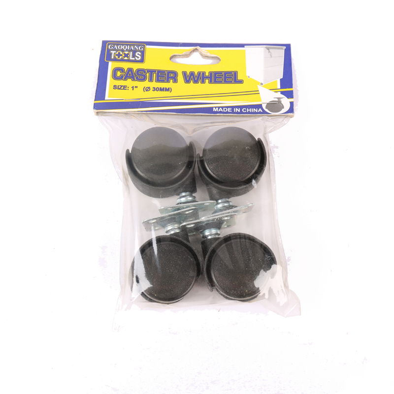 Nylon flat non-brake universal wheel home mobile wheel cabinet foot wheelchair nylon table casters