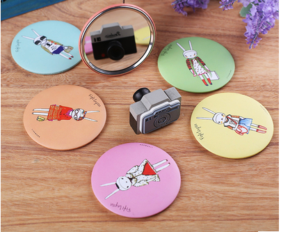 卡通小镜子.便携化妆镜.创意圆形镜厂家直销