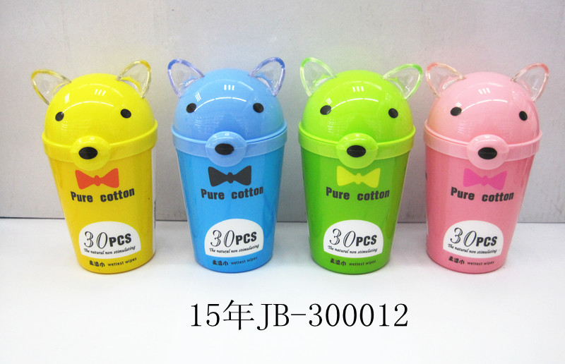 新款蝴蝶结湿纸巾 直销便携30片湿巾 韩版卡通可乐罐装湿纸巾