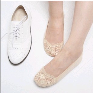 隐形袜船袜女韩国浅口蕾丝短袜夏季薄款丝棉硅胶脚底防滑细节图