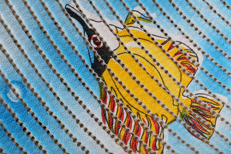 Pvc Non-Slip Mat Strip Printed Mat Specification drawing
