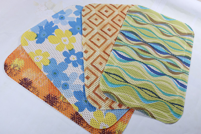 Pvc Non-Slip Mat Linen Dot Printing Non-Slip Mat