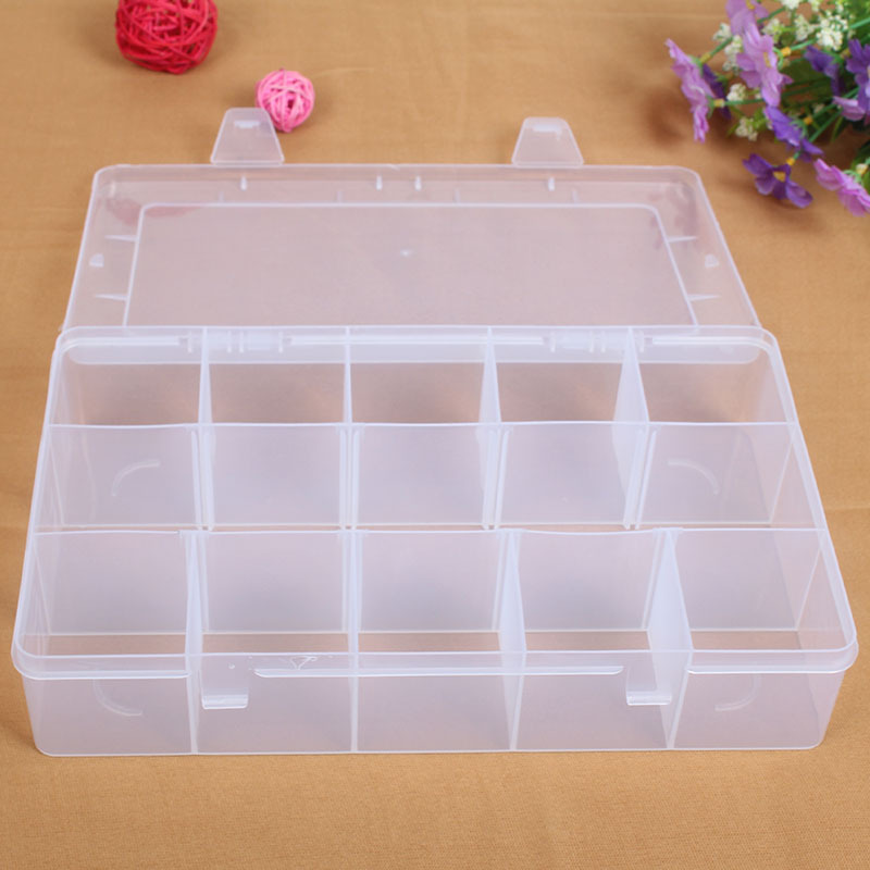Factory direct sales of transparent PP plastic storage boxes, fishing tool storage boxes, desktop organization boxes, and butler classification boxes Specification image