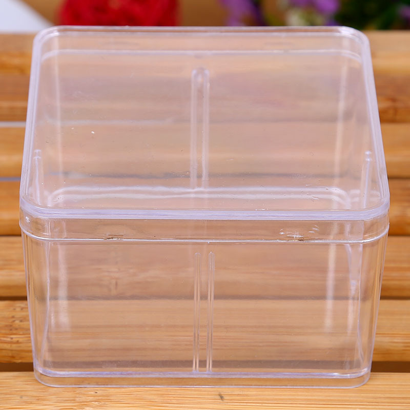 Wholesale of high transparency ps plastic box with top and bottom covers, square covered laboratory sample display box, bracelet box Specification image