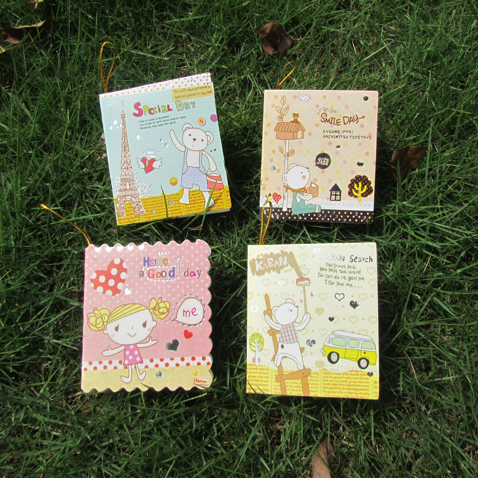 卡通金线祝福卡片韩版礼物节日生日贺卡图