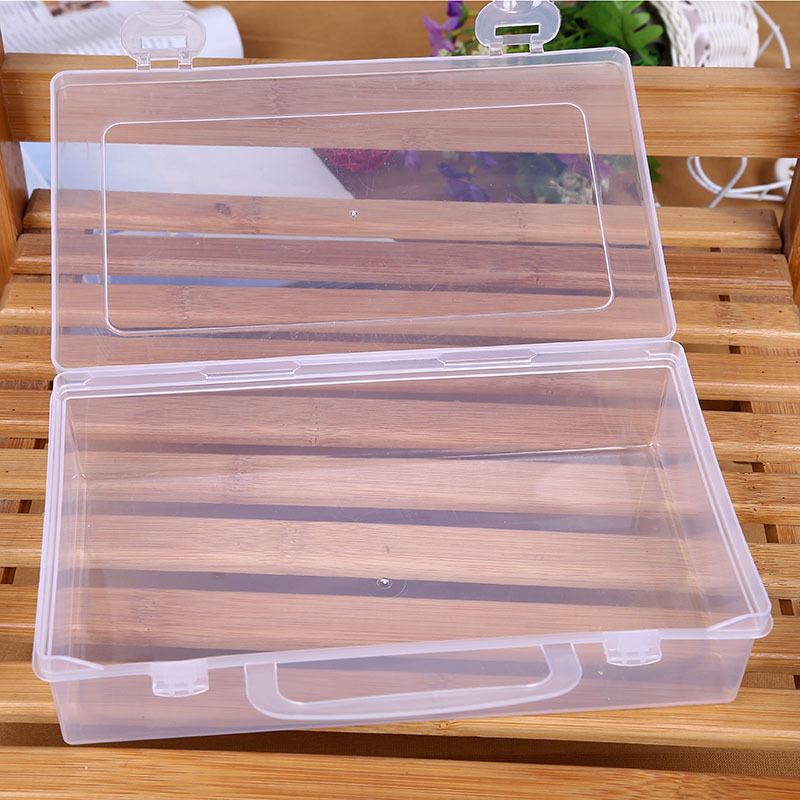 透明桌面收纳盒外套 护手霜化妆品收纳包手提盒塑料空盒产品图